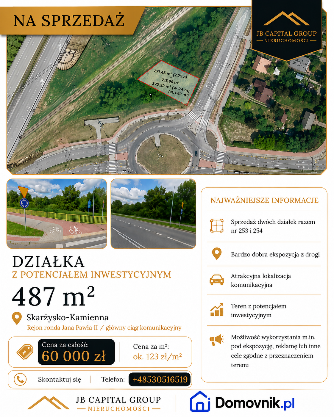 Dwie działki przy głównej drodze – Skarżysko-Kamienna, ok. 487 m² – zdjęcie 2